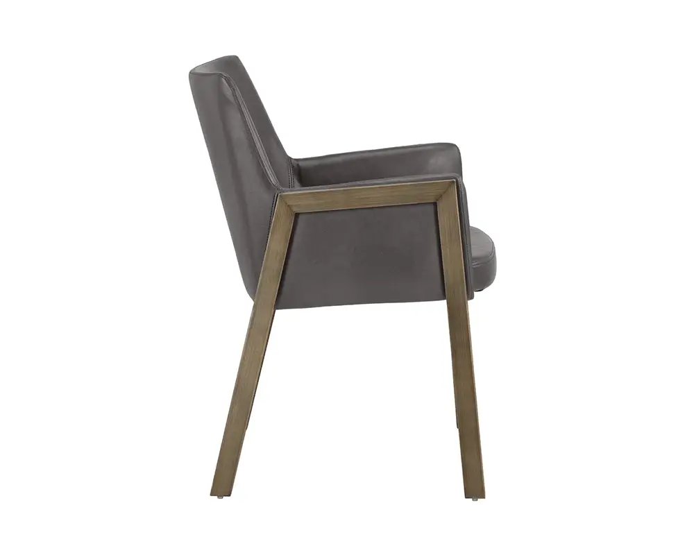 Liana Dark Gray Upholstered Arm Chair Liana Dark Gray Upholstered Arm Chair