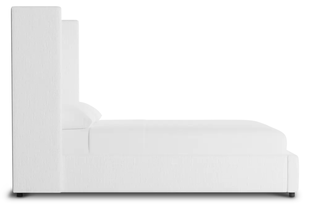 Captiva Revenue White 60" Upholstered Shelter Bed Captiva Revenue White 60" Upholstered Shelter Bed