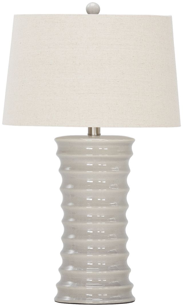 Cara Light Gray Table Lamp