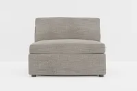 Destin Victory Gray Fabric Armless Chair