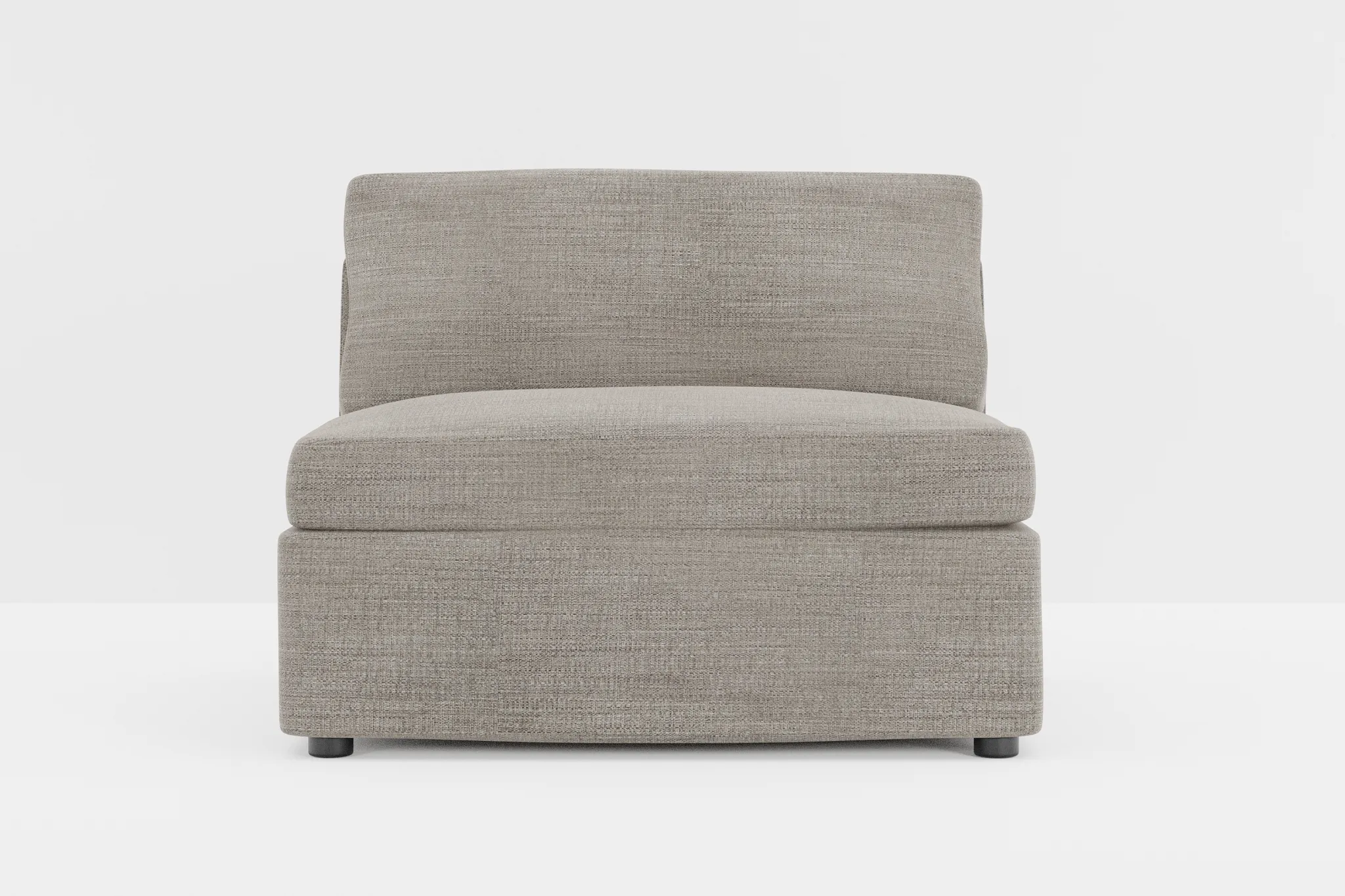 Destin Victory Gray Fabric Armless Chair