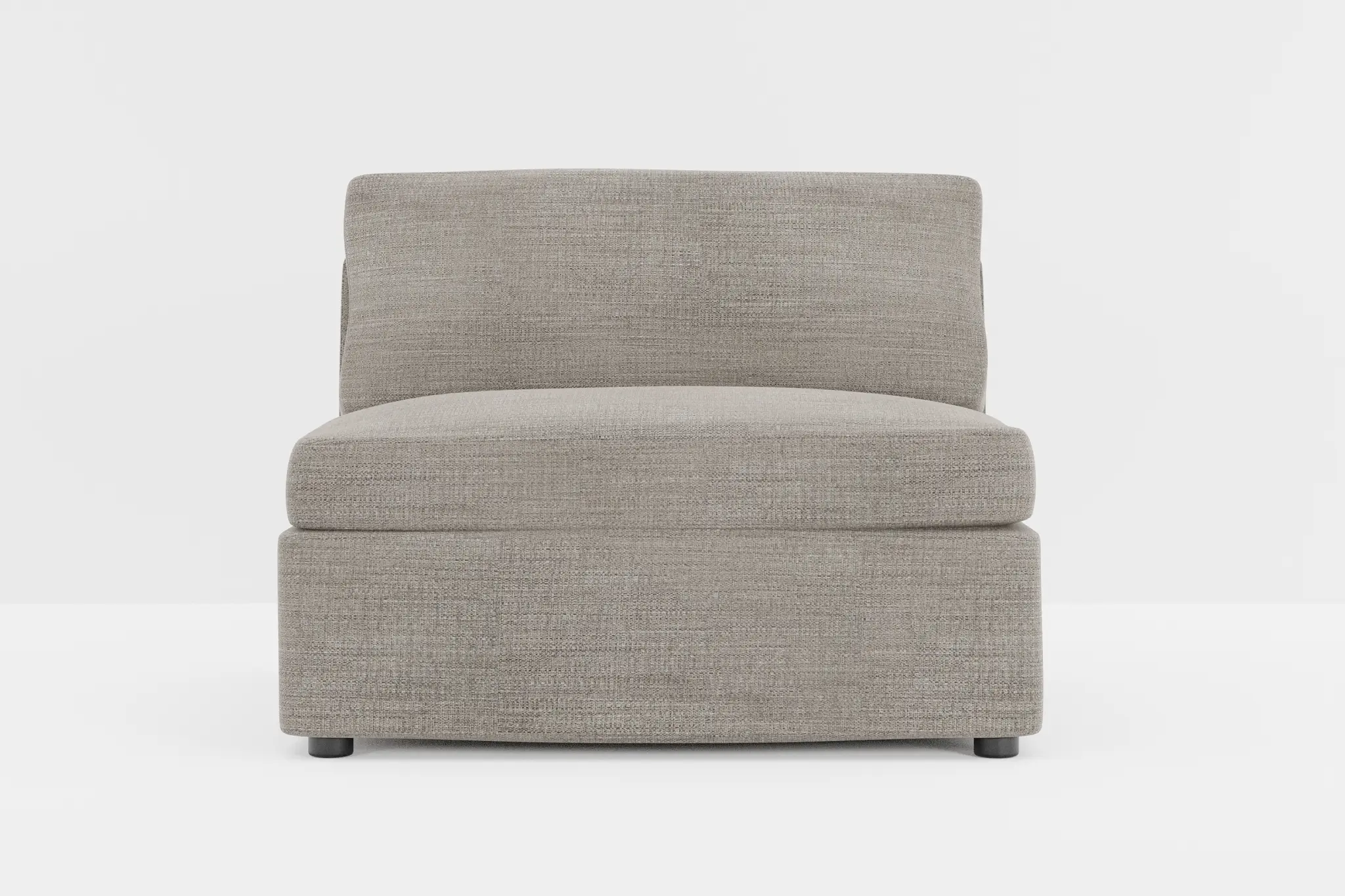 Destin Victory Gray Fabric Armless Chair Destin Victory Gray Fabric Armless Chair