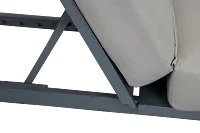 Exuma Gray Aluminum Cushioned Chaise