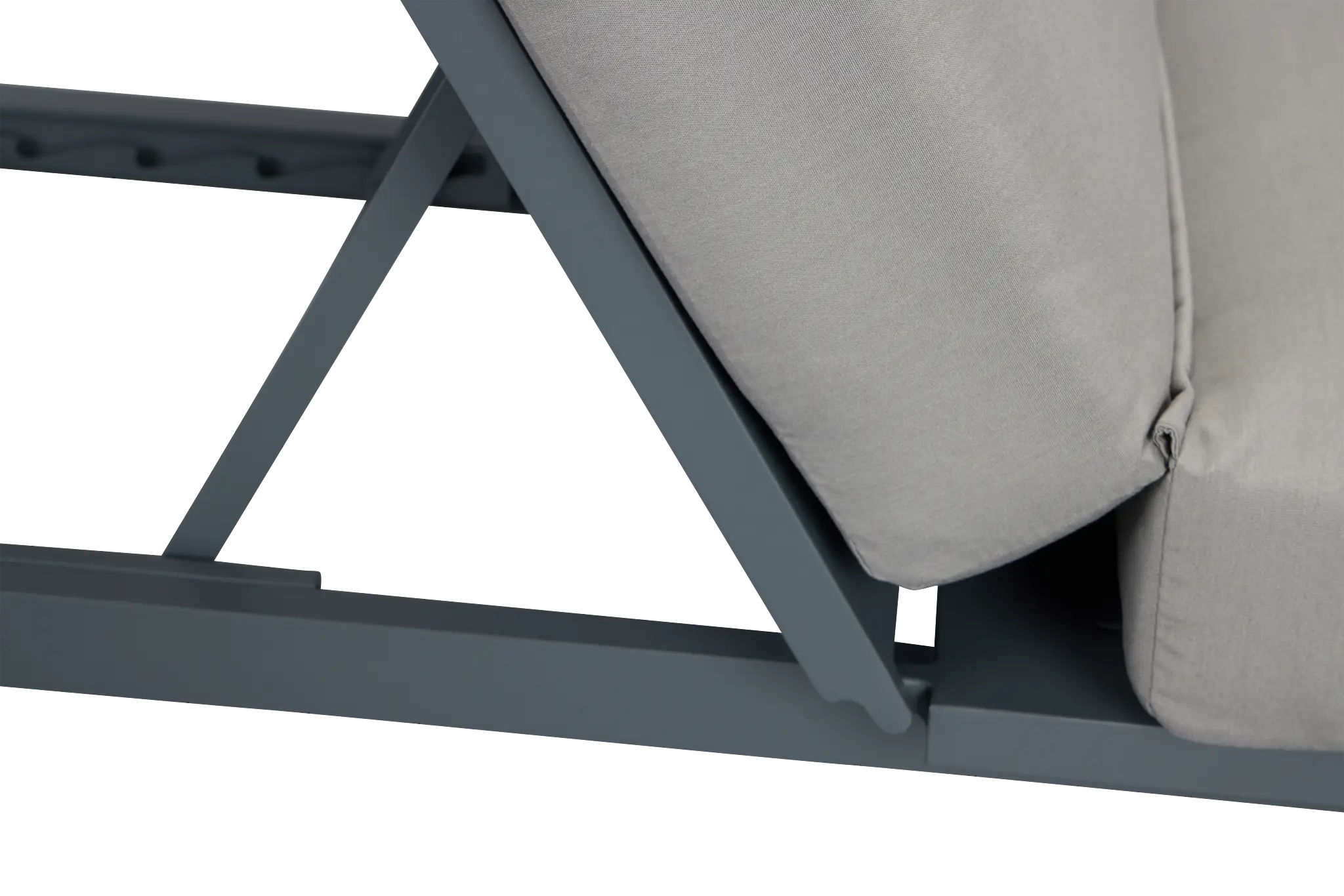 Exuma Gray Aluminum Cushioned Chaise Exuma Gray Aluminum Cushioned Chaise