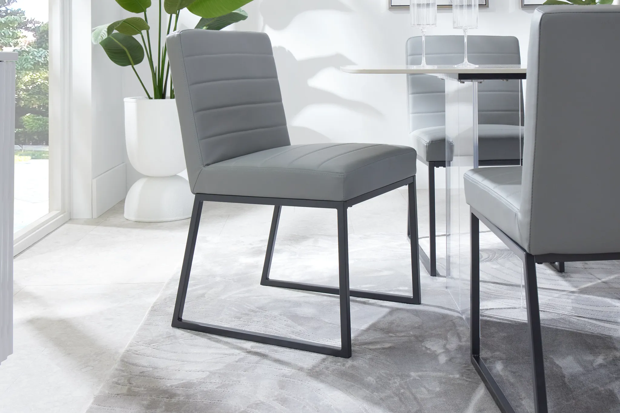 Geneva Gray Upholstered Side Chair