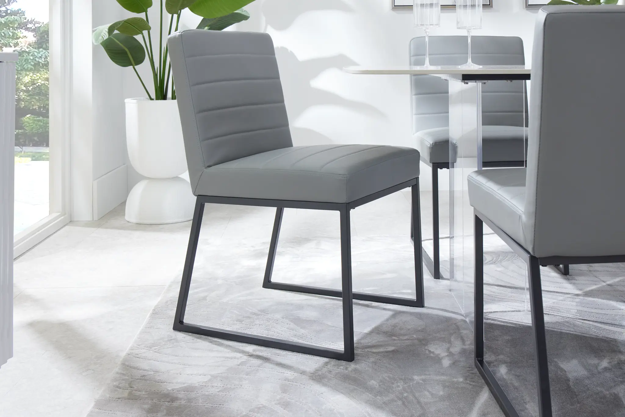 Geneva Gray Upholstered Side Chair Geneva Gray Upholstered Side Chair