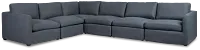 Willow Navy Fabric Large Two-arm Sectional