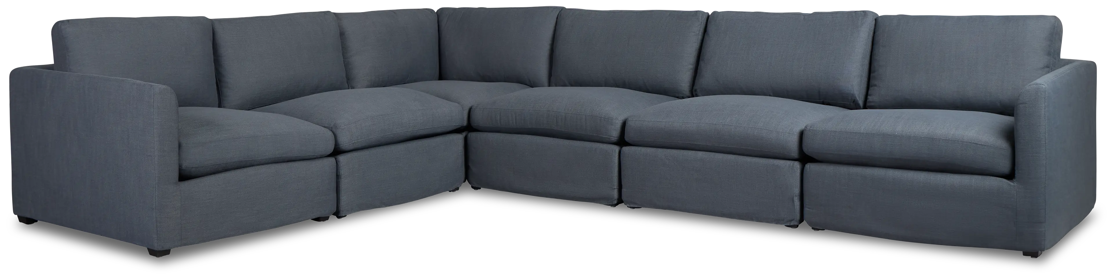 Willow Navy Fabric Large Two-arm Sectional Willow Navy Fabric Large Two-arm Sectional