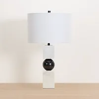 Ellendale White Marble Table Lamp