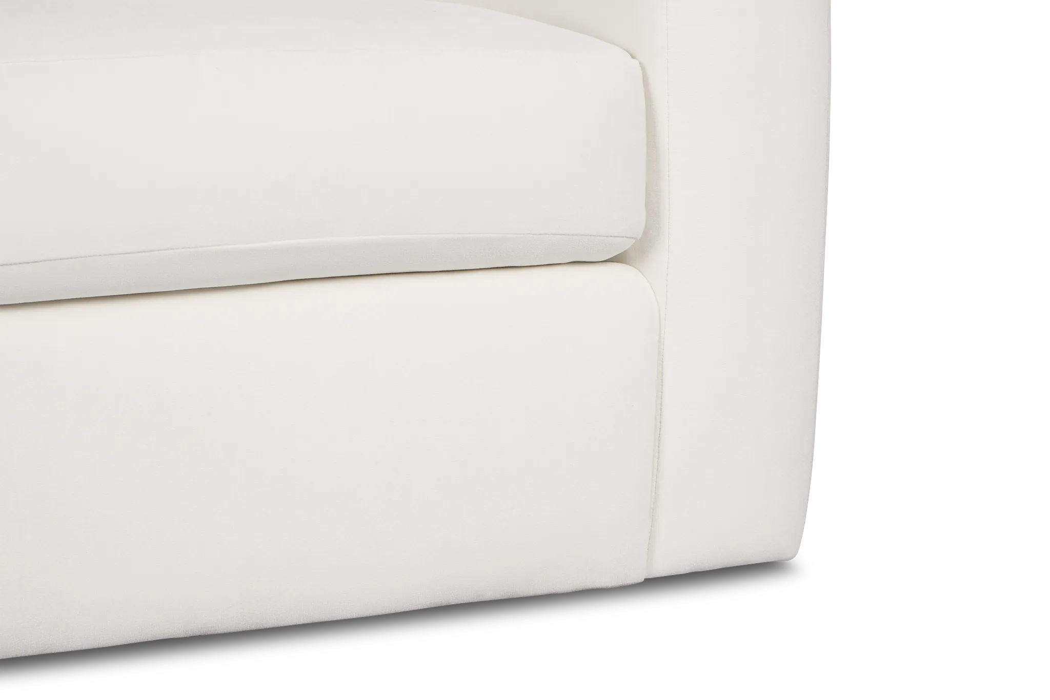 Citymod White Fabric Swivel Chair