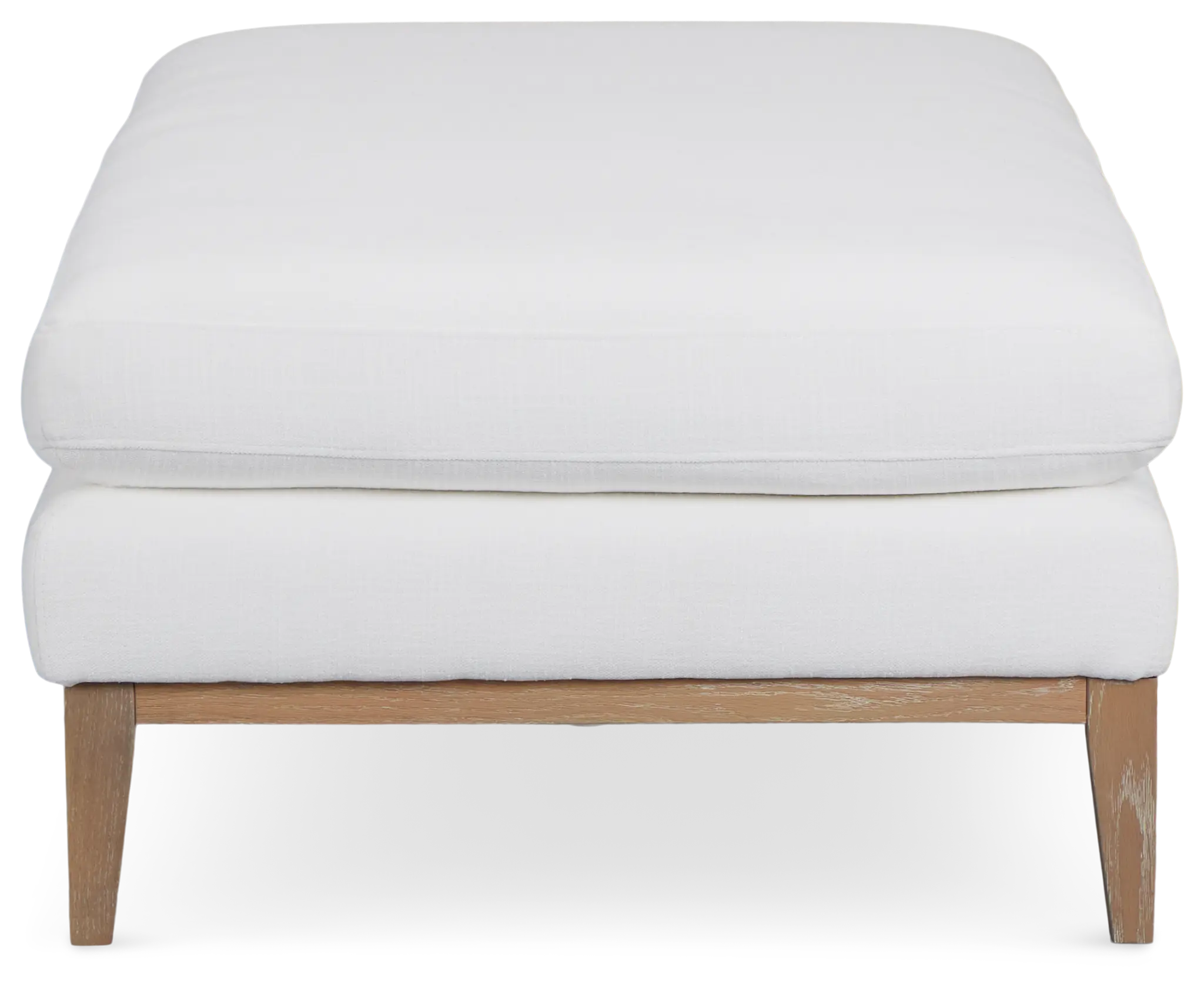 Corinne White Fabric Ottoman Corinne White Fabric Ottoman