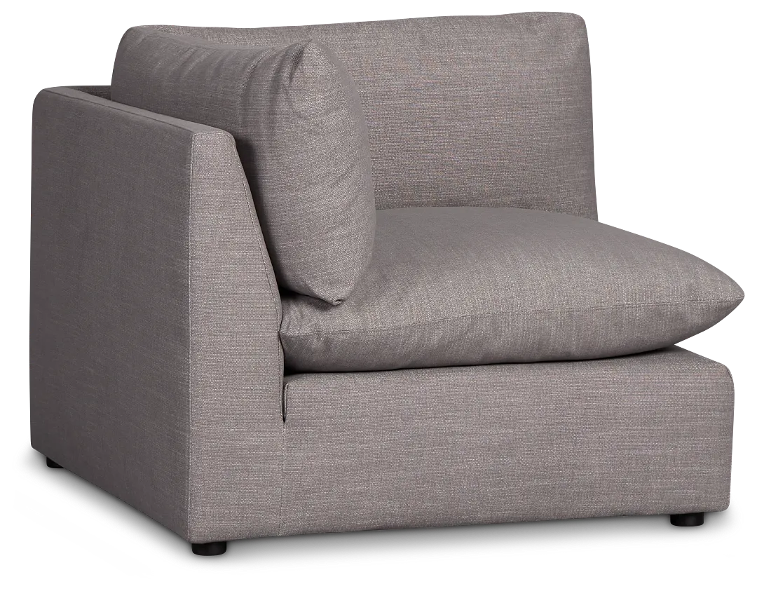 Serena Gray Fabric Corner Chair