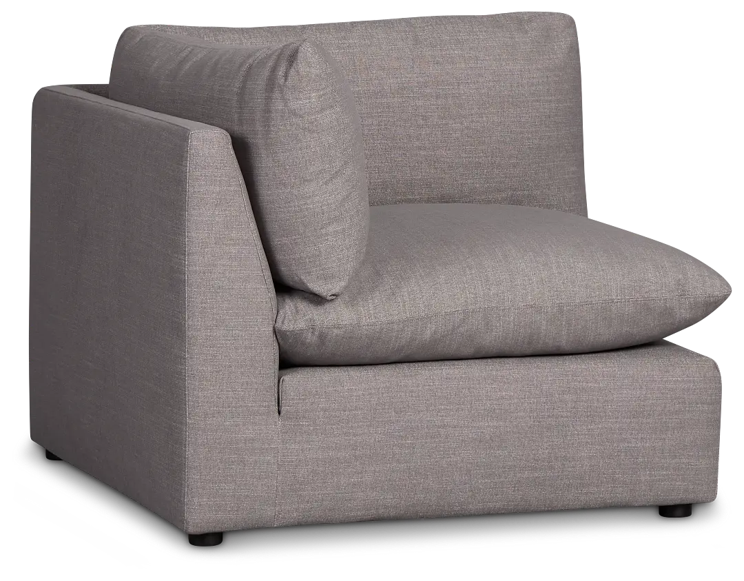 Serena Gray Fabric Corner Chair Serena Gray Fabric Corner Chair