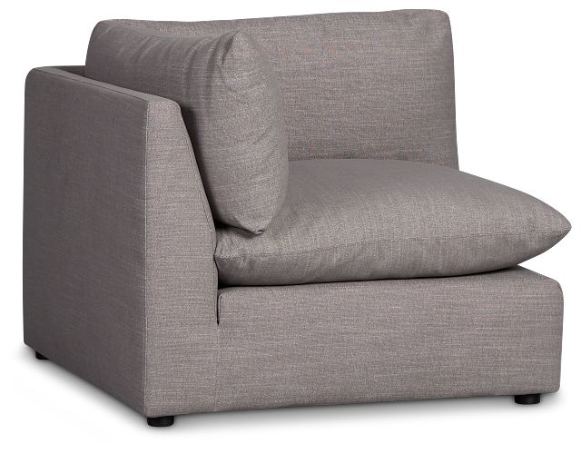 Serena Gray Fabric Corner Chair