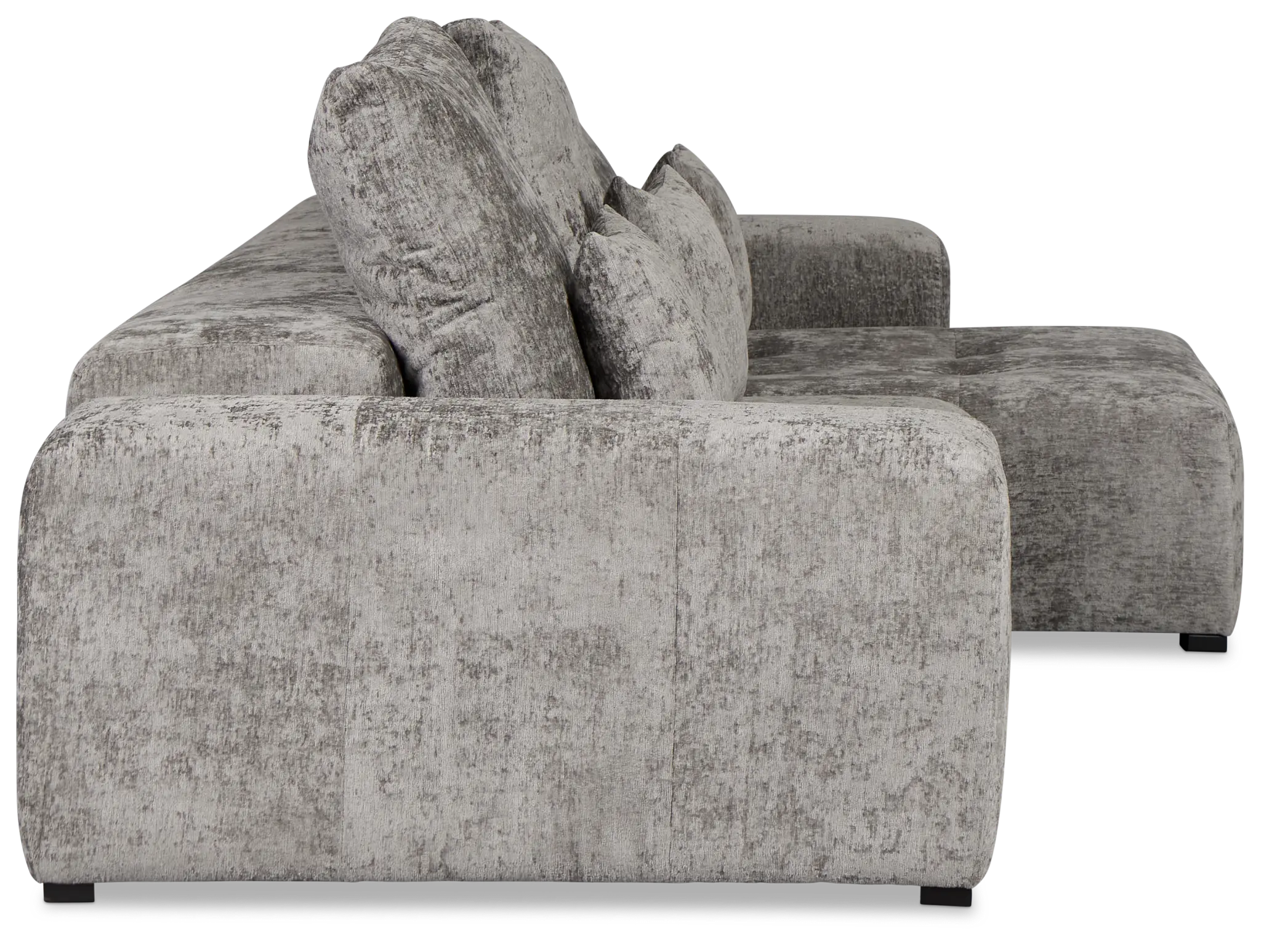 Skylar Gray Fabric Right Chaise Sectional Skylar Gray Fabric Right Chaise Sectional