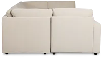 Addie Beige Fabric 8-piece Pit Storage Sectional