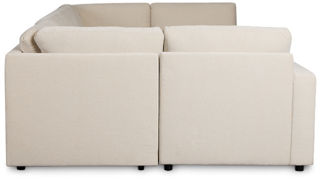 Addie Beige Fabric 8-piece Pit Storage Sectional