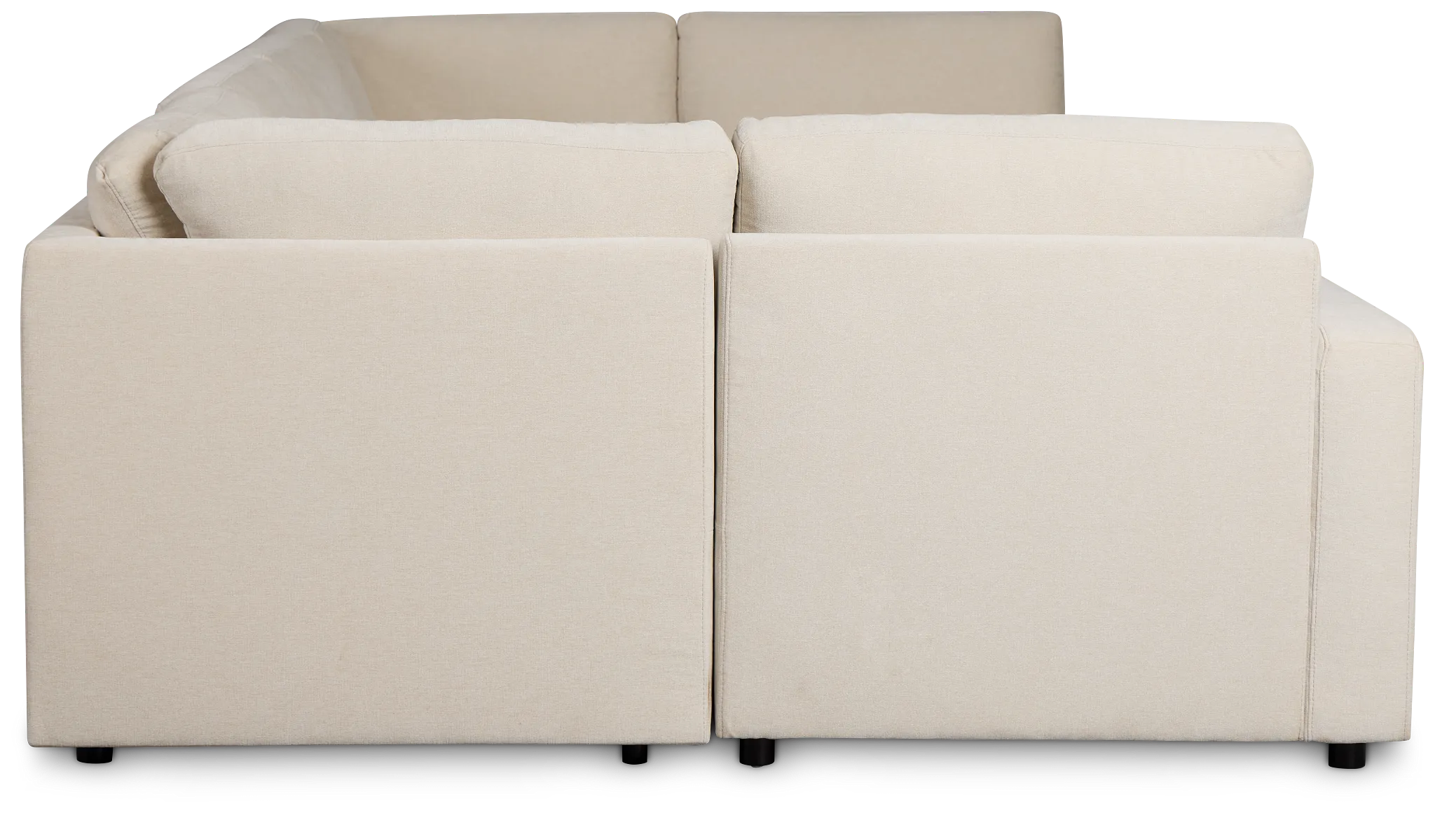 Addie Beige Fabric 8-piece Pit Storage Sectional