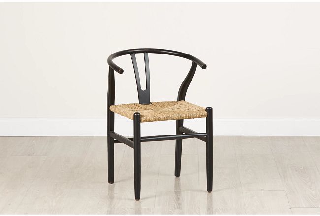 Moya Black Wood Side Chair