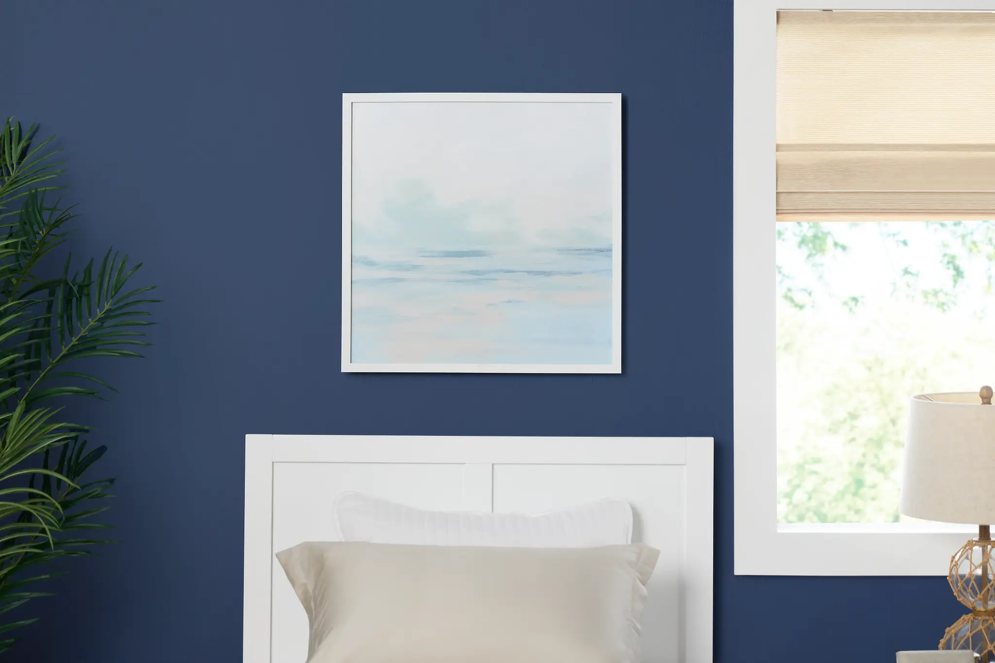 Calmi White Framed Wall Art Calmi White Framed Wall Art