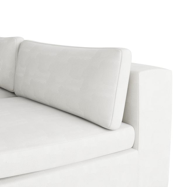 Destin Sutton White Fabric 6-piece Pit Sectional
