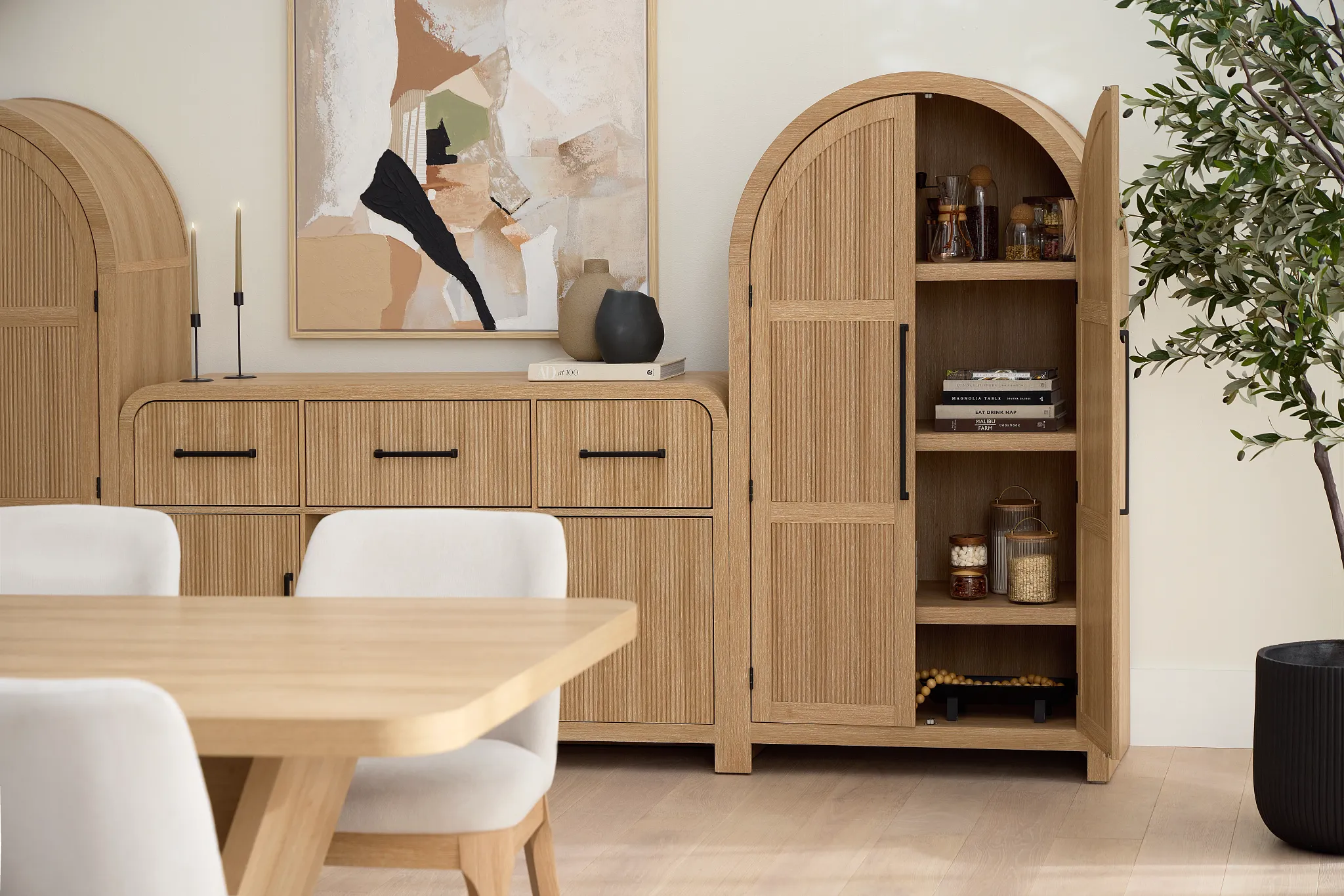 Lyndie Light Tone Large Door Bookcase