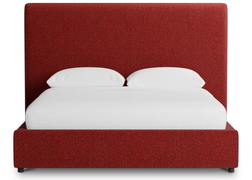 Grayton Elite Red 54" Upholstered Platform Bed