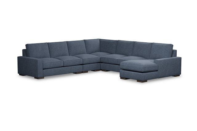 Edgewater Elevation Dark Blue Large Right Chaise Sectional