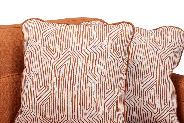 Raya Orange Fabric Chaise Sectional