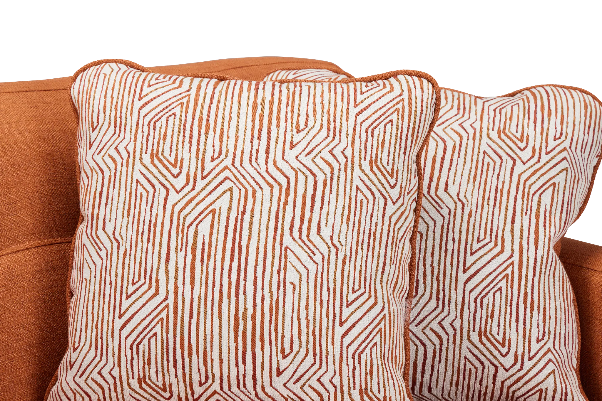 Raya Orange Fabric Chaise Sectional