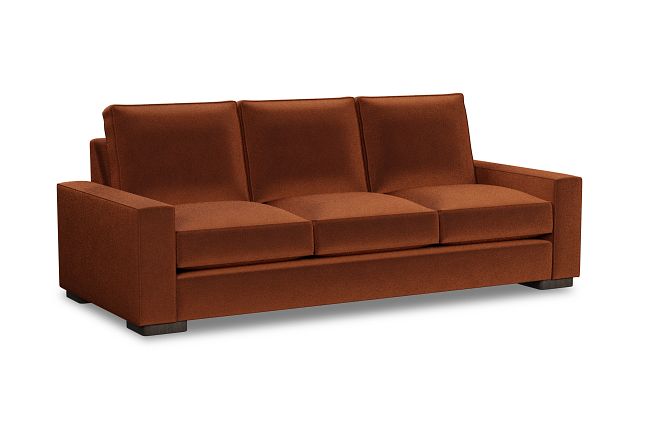 Edgewater Joya Orange 96" Sofa W/ 3 Cushions