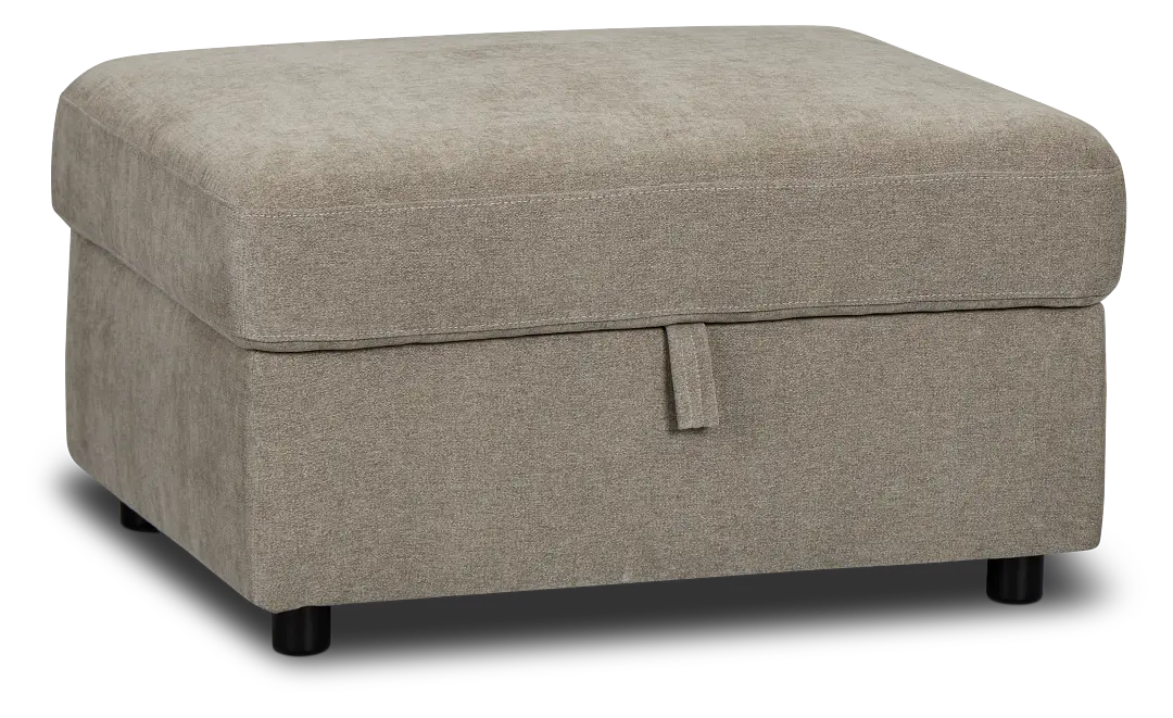 Addie Gray Fabric Storage Ottoman Addie Gray Fabric Storage Ottoman