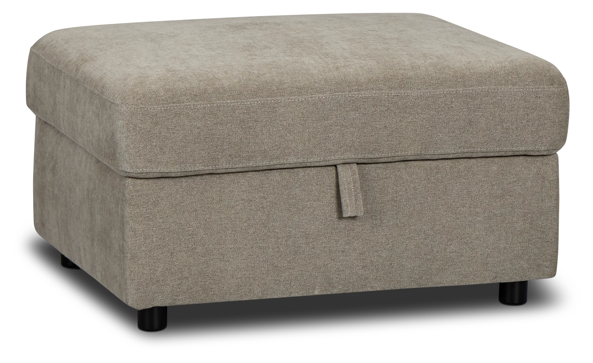 Addie Gray Fabric Storage Ottoman