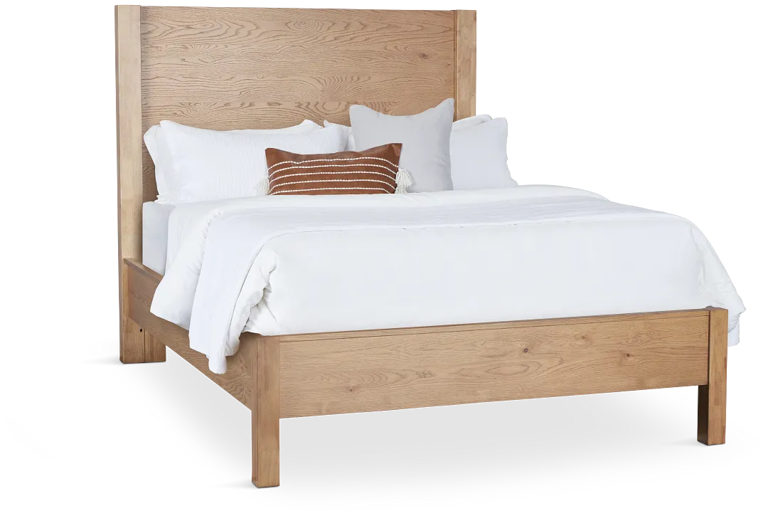 Tahoe Light Tone Panel Bed