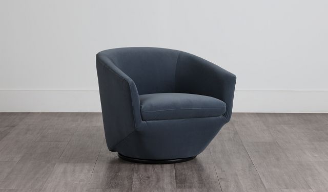 Darian Light Gray Velvet Swivel Accent Chair (0)
