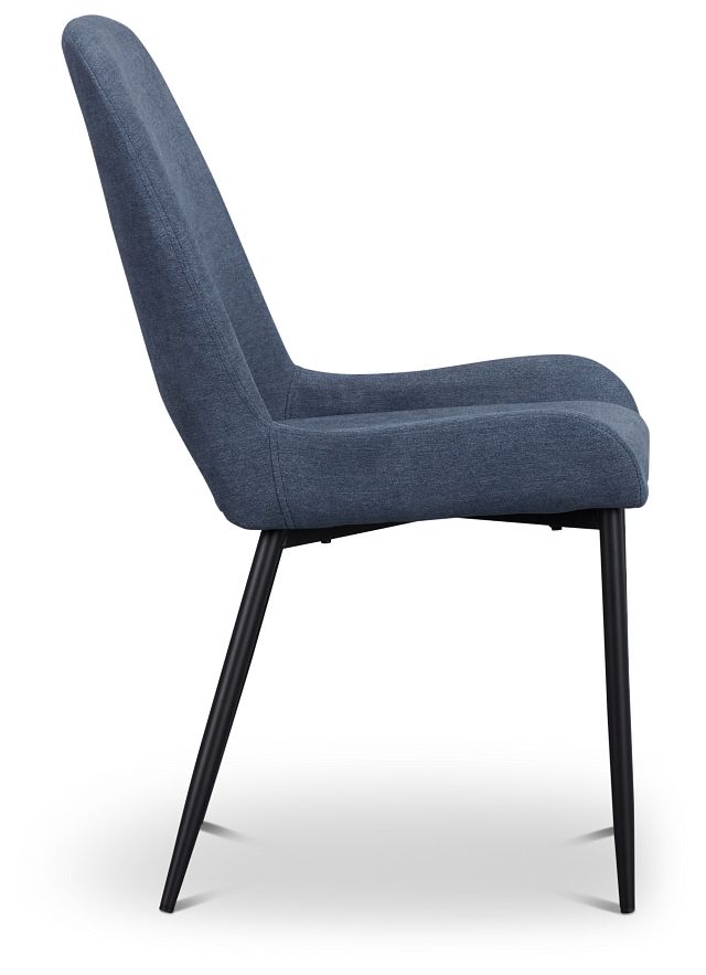 Brela Dark Blue Upholstered Side Chair