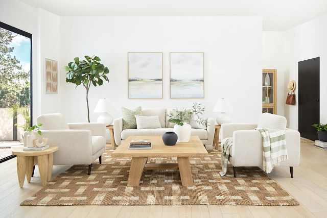 Indie Beige Fabric Sofa