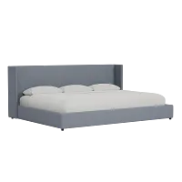 Captiva Joya Gray 48" Upholstered Shelter Bed