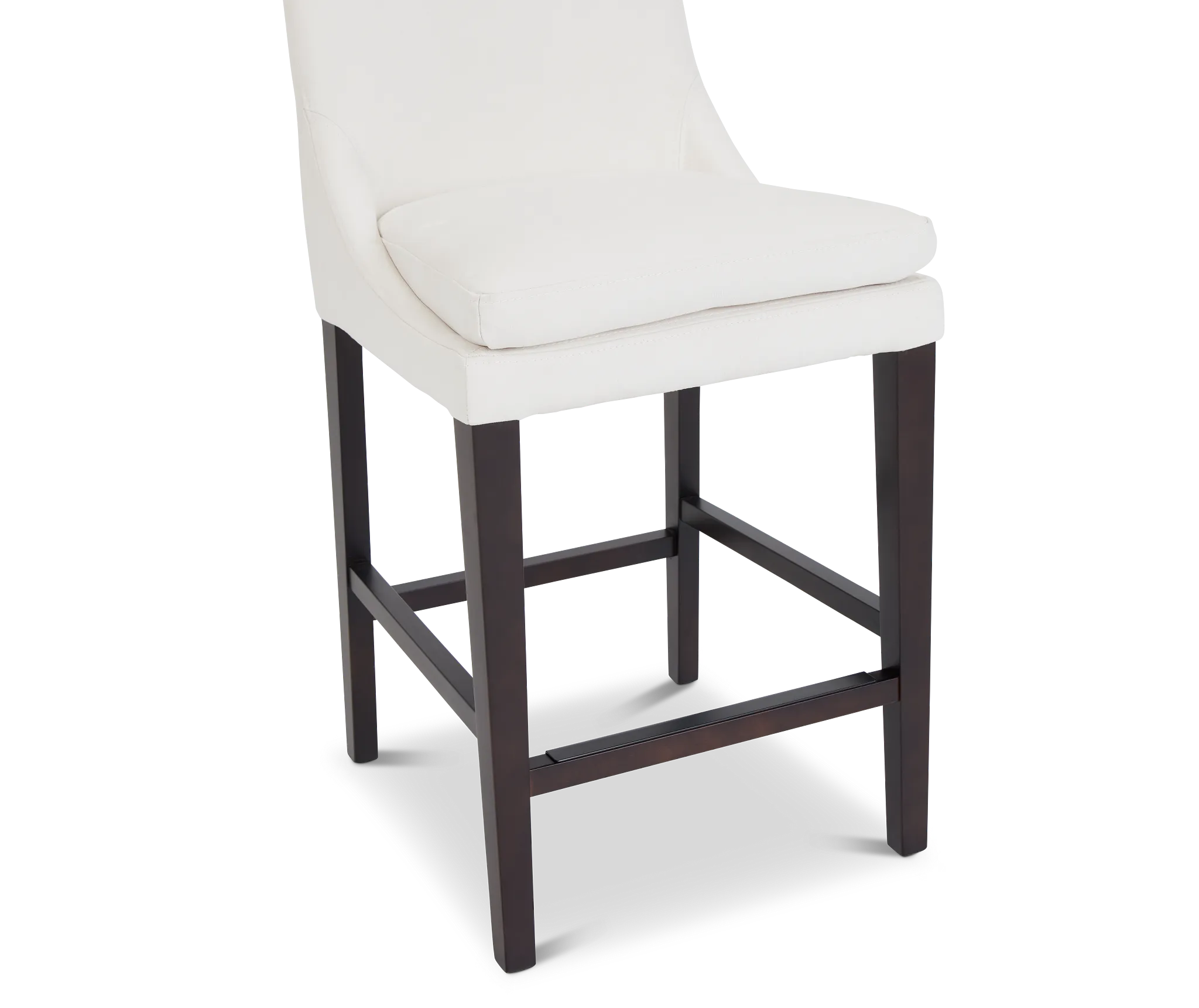 Tito White 24" Upholstered Barstool