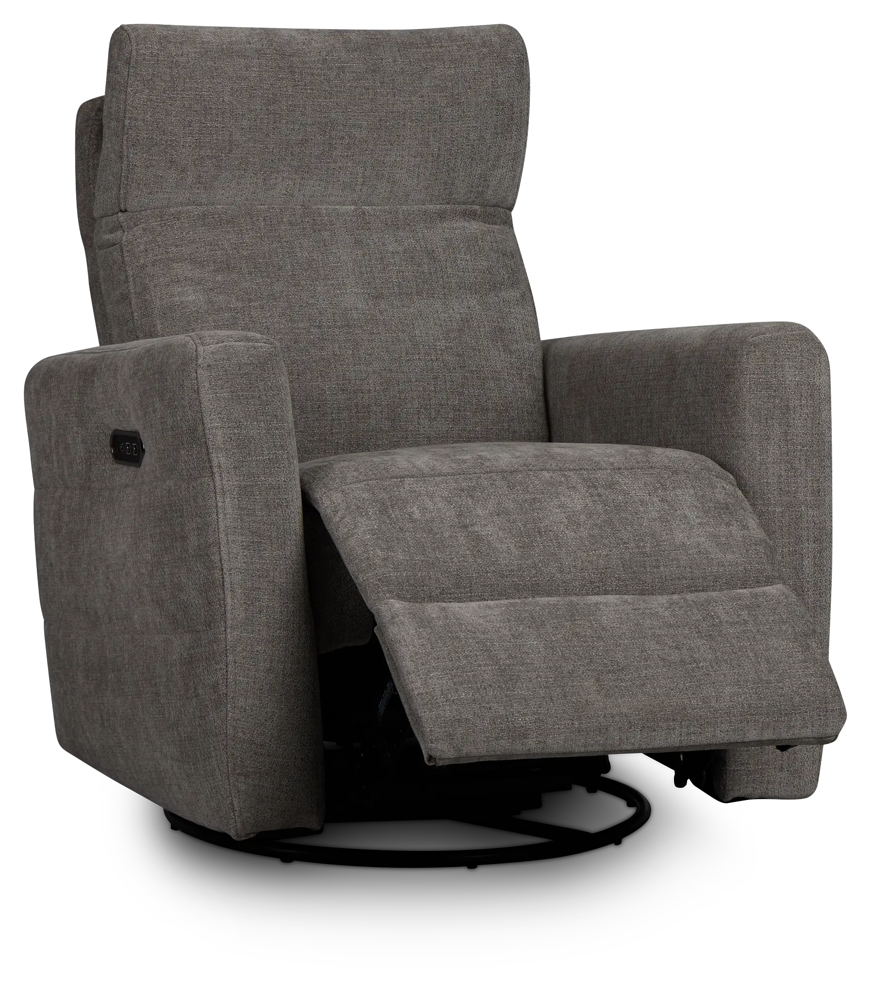 Rae Gray Fabric Power Swivel Glider Recliner Rae Gray Fabric Power Swivel Glider Recliner