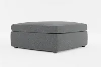 Destin Delray Dark Gray Fabric Cocktail Ottoman