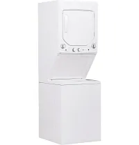 Ge 24 Series White Electric Laundry Center