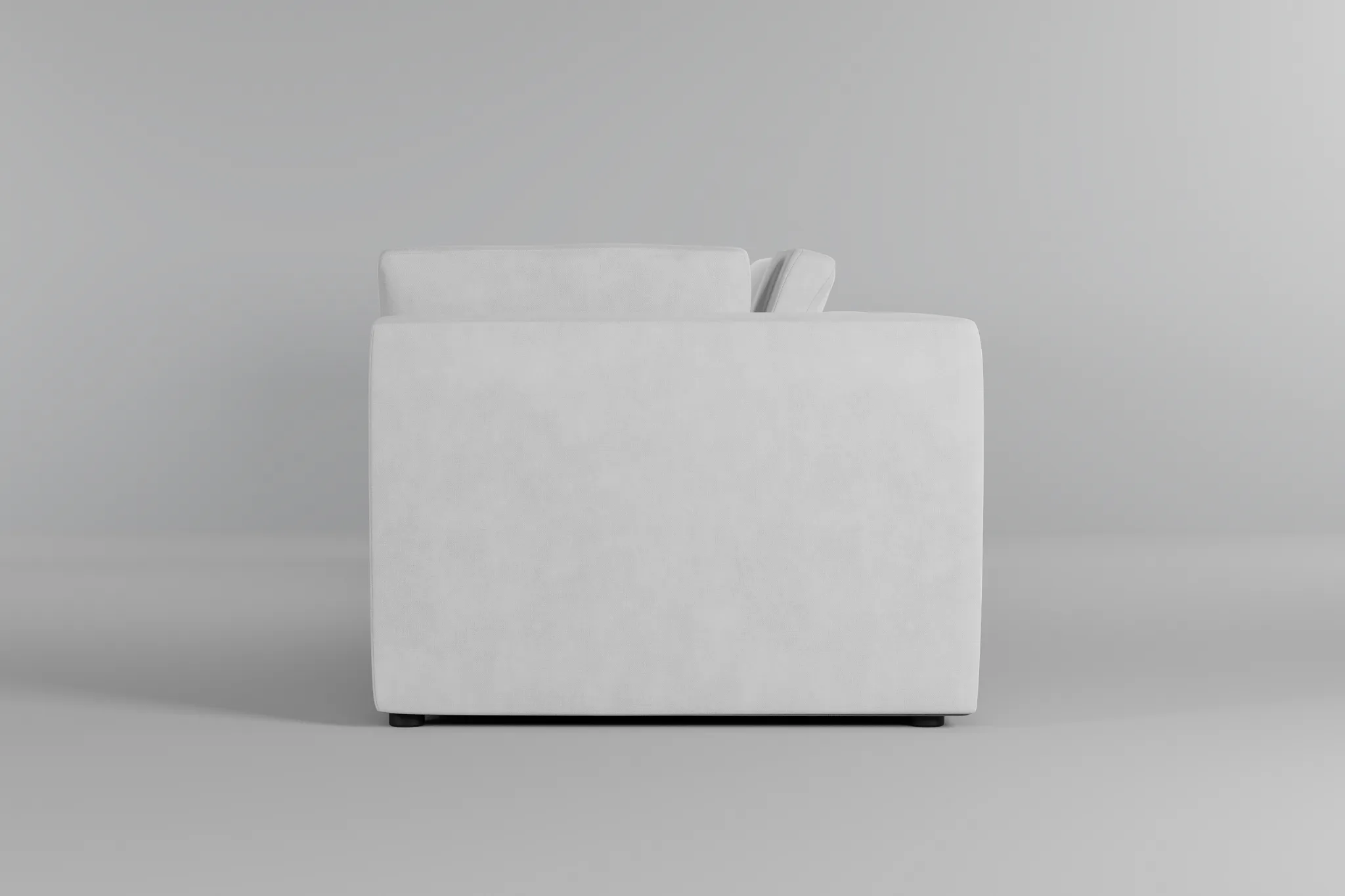 Destin Peyton White Fabric 3-piece Modular Sofa