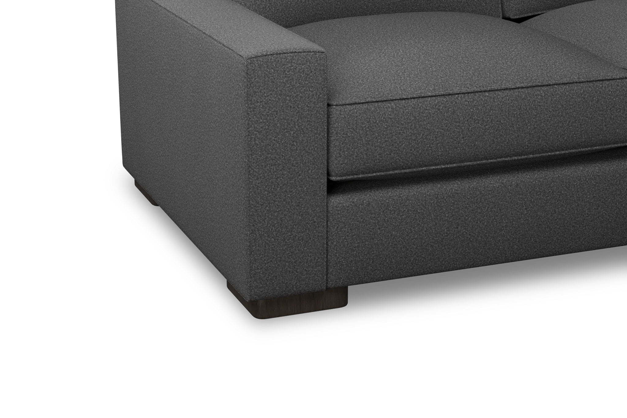 Edgewater Delray Dark Gray Medium Right Chaise Sectional