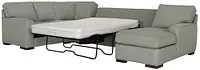 Austin Green Fabric Right Chaise Innerspring Sleeper Sectional