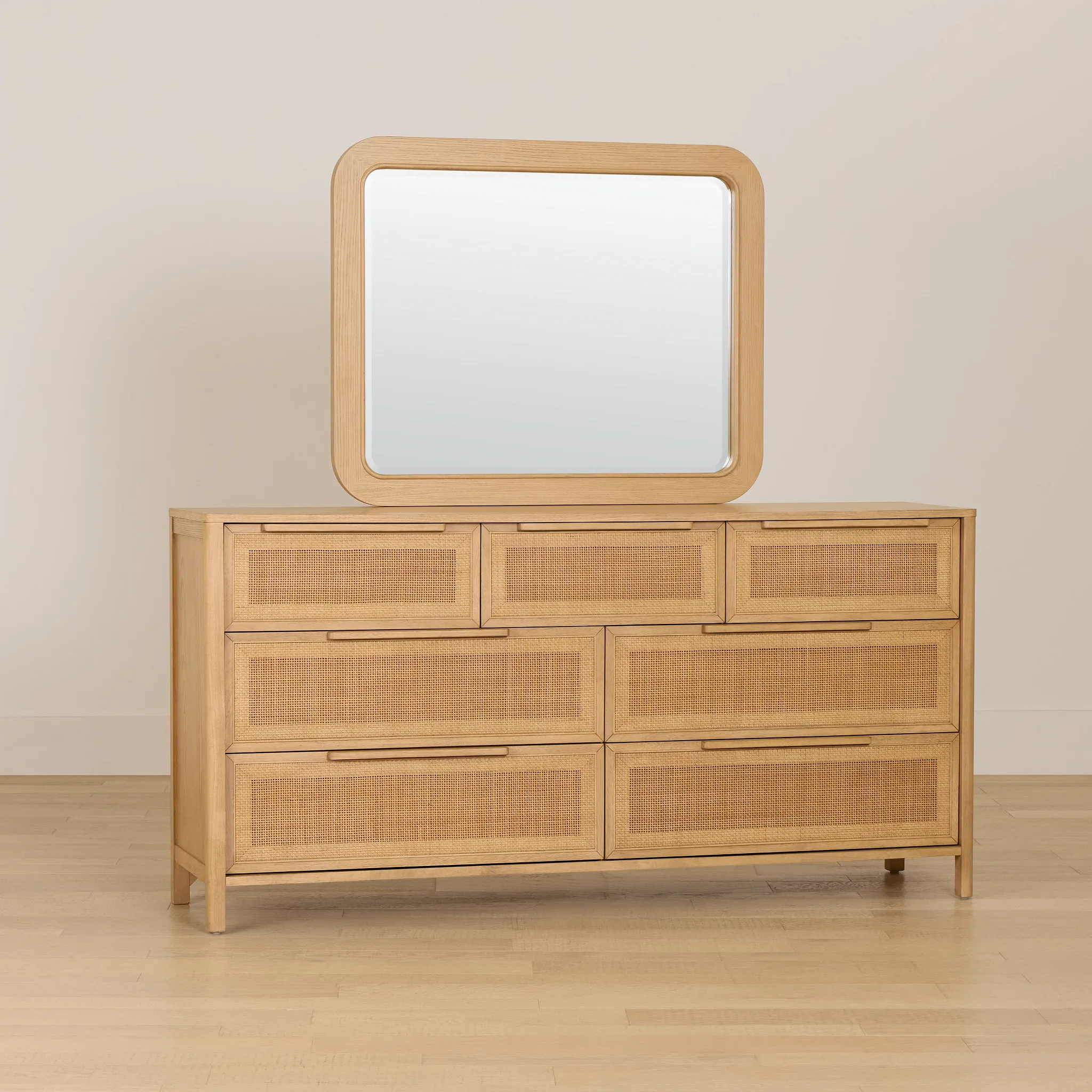 Pacific Light Tone 7-drawer Dresser & Mirror