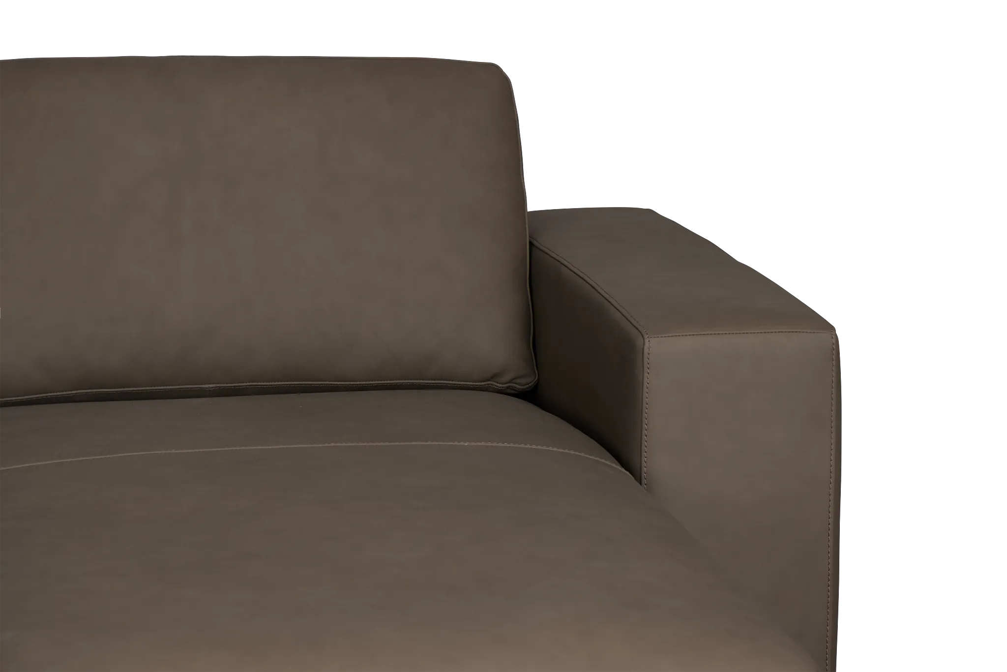 Kellan Dark Gray Leather Medium Right Chaise Sectional