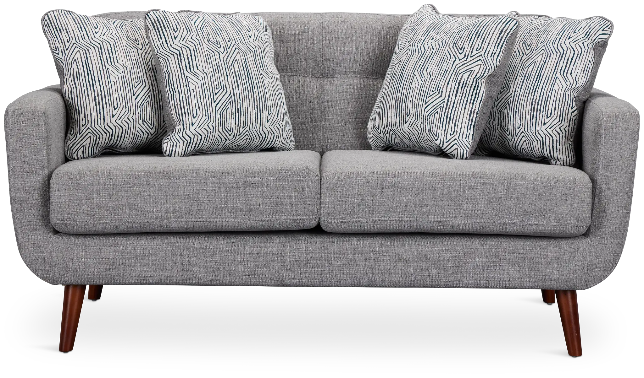 Raya Light Gray Fabric Loveseat Raya Light Gray Fabric Loveseat