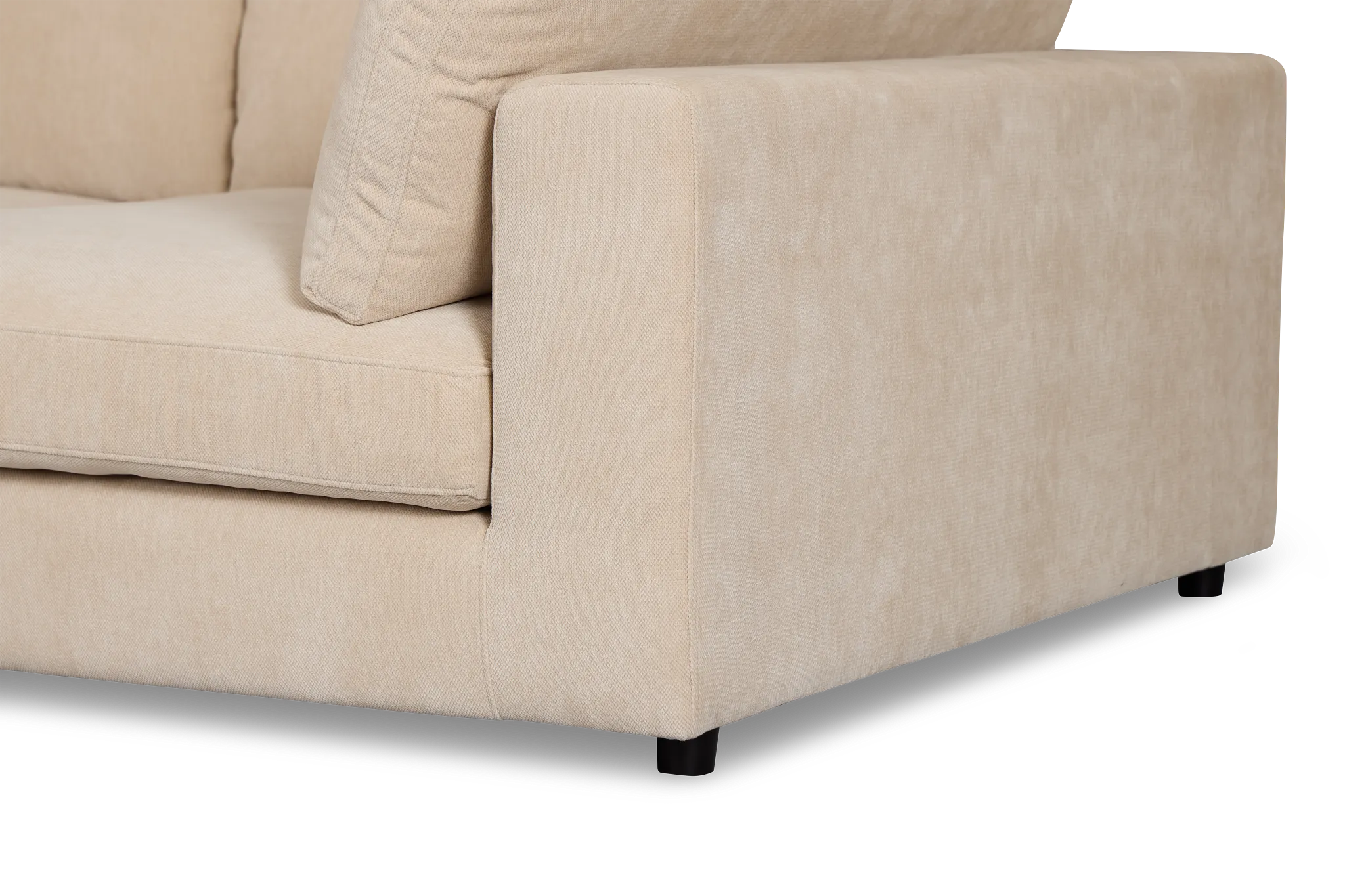 Lounge Light Beige Fabric Right Chaise Sectional