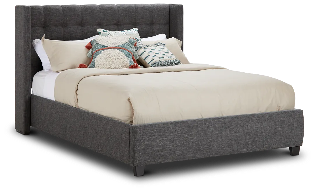 Chatham Dark Gray Low Platform Bed